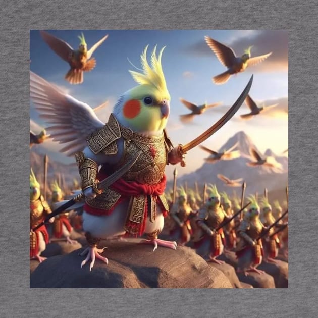 Cockatiel calopsitte warrior  guerrier by T-Shirts Univers 